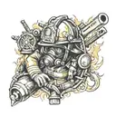 Firefighter tattoo design idea
