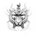 shango y su hacha  tattoo design idea