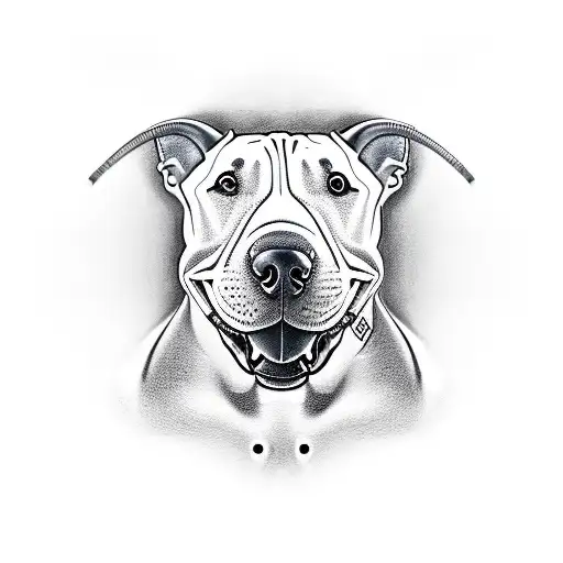 bull terrier tattoo design idea