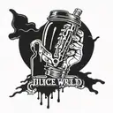 juice wrld saved me tattoo design idea