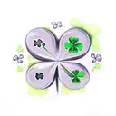 four leaf clover irish tattoo design idea