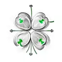 four leaf clover irish tattoo design idea