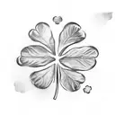 four leaf clover irish tattoo design idea
