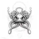 Multiple Eldritch eyes surrounded by tentacles  tattoo design idea