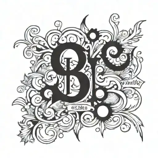 A gothic lettering font tattoo of the word 0bblunts with a subtle shaded outline not too bulky and just subtle tattoo design idea