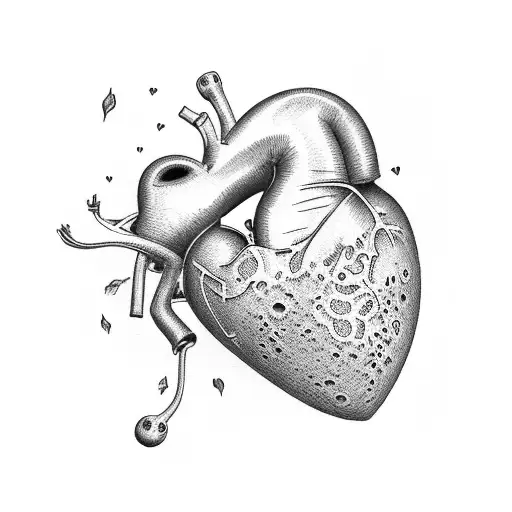 Crying Heart tattoo design idea