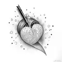 Crying Heart tattoo design idea