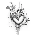 Crying Heart tattoo design idea