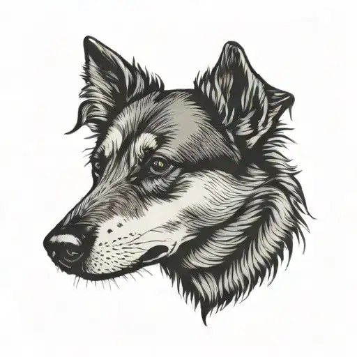 dogs nose Print with simple crown above. tattoo design idea