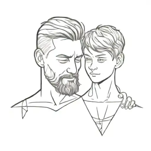 father and son matching tattoos tattoo design idea