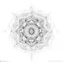 sacred symbols with geometric patterns and mandala tattoo design idea