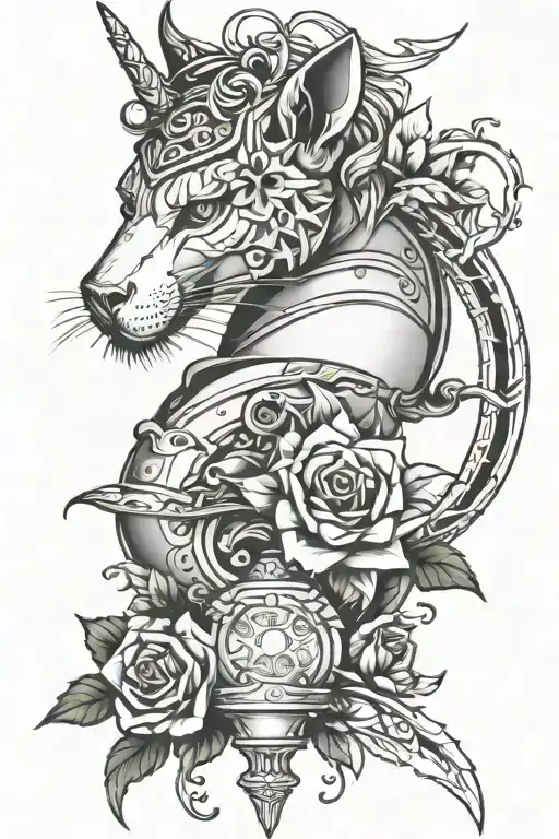 saber tattoo design idea