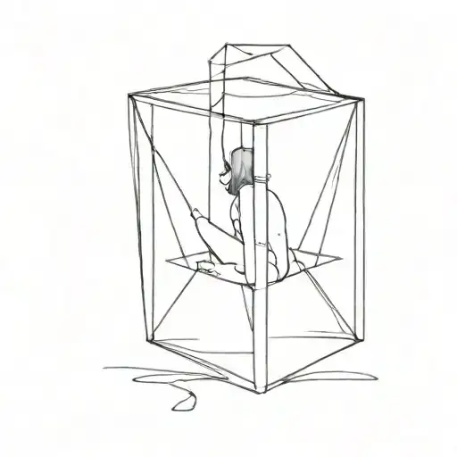 desire trapped inside a box tattoo design idea