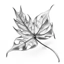 monstera leaf tattoo design idea