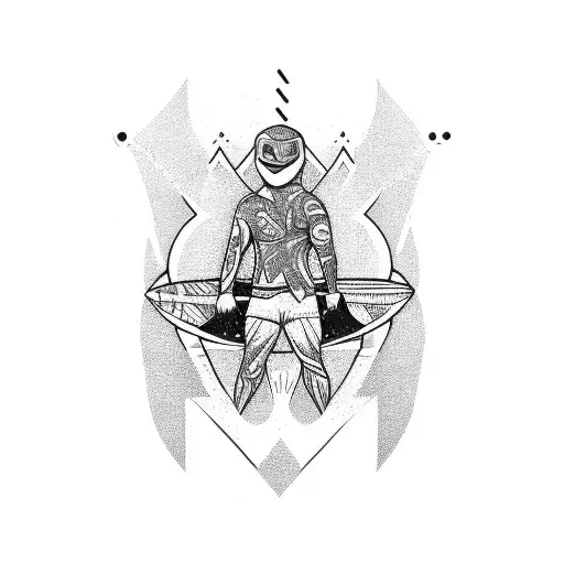 surfer tattoo design idea