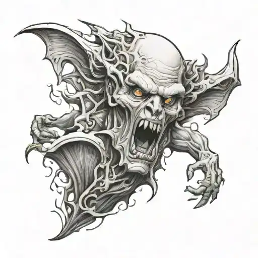 contollng the monster emerging stoic virtues tattoo design idea