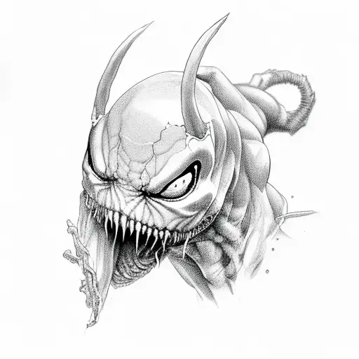 eminem and venom tattoo design idea