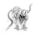 eminem and venom tattoo design idea