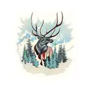 Rosevelt Elk hunting  tattoo design idea