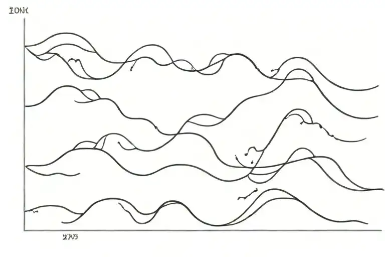 forex trading charts as ocean waves  tattoo design idea