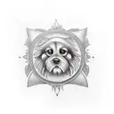 Luna Eclipse dog tattoo design idea