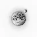 Luna Eclipse dog tattoo design idea