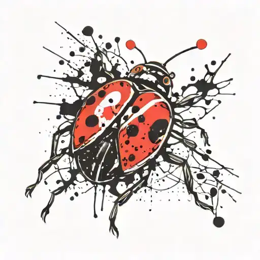 fuck cancer with a ladybug warrior tattoo design idea
