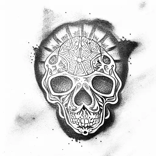 Skull tattoo design idea