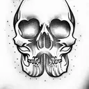 Skull tattoo design idea