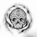 Skull tattoo design idea