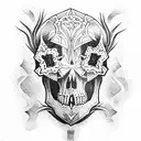 Skull tattoo design idea