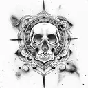 Skull tattoo design idea