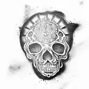 Skull tattoo design idea