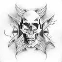 Skull tattoo design idea