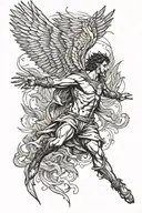 Icarus falling tattoo design idea
