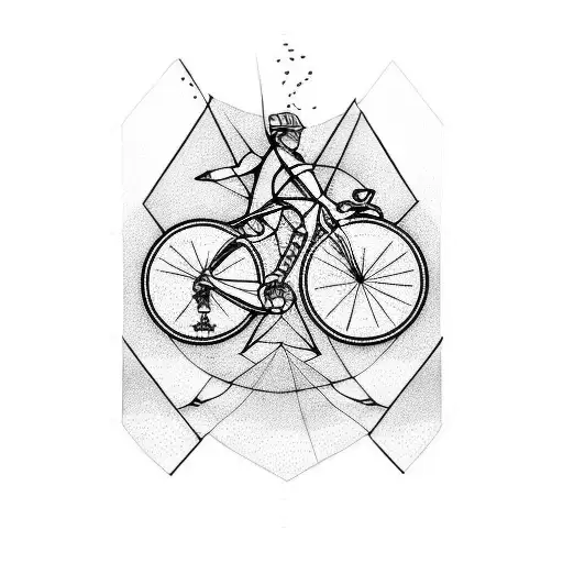 triathlon swim bike run  tattoo design idea