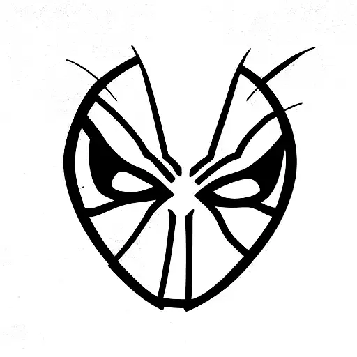 Oni Mask and spiderman tattoo design idea