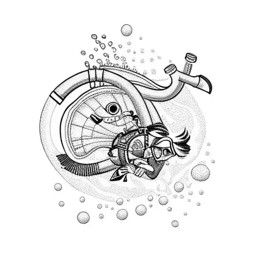 scuba diving tattoo design idea