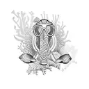 scuba diving tattoo design idea
