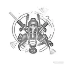scuba diving tattoo design idea