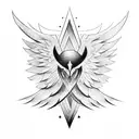 sharp wings tattoo design idea