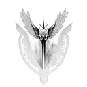 sharp wings tattoo design idea