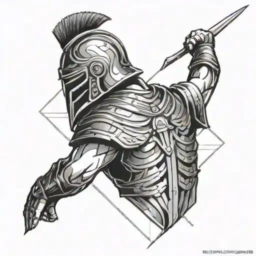 roman gladiator tattoo design idea