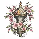 cherry blossom tornado  tattoo design idea