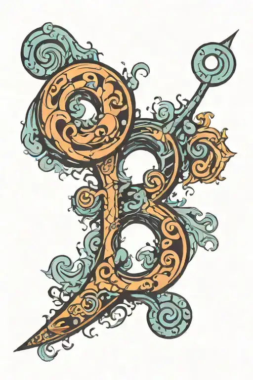 bipolar semi colon symbol morphing tattoo design idea