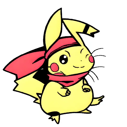 pickachu bandana tattoo design idea