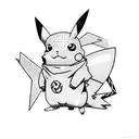 Pikachu Shinobi  tattoo design idea