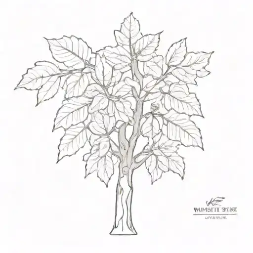 walnut tree  tattoo design idea