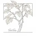 Walnut tree tattoo design idea