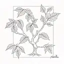 Walnut tree tattoo design idea